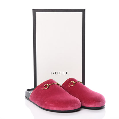 Gucci Softy Velvet Malaga Kid Womens Horsebit River Slippers 39 Light Raspberry Rose 8 of 8