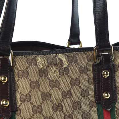 Gucci Monogram Medium Jolicoeur Tote Dark Brown 15 of 20