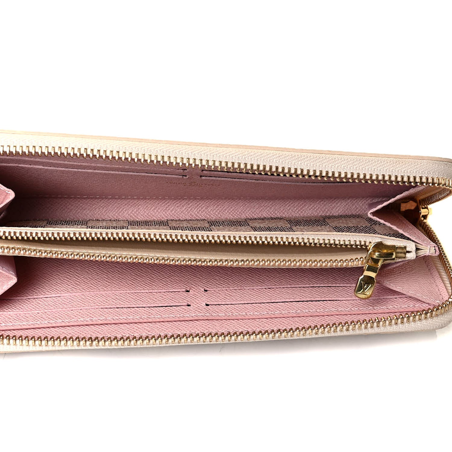 Louis Vuitton Damier Azur Clemence Wallet Rose Ballerine 4 of 6