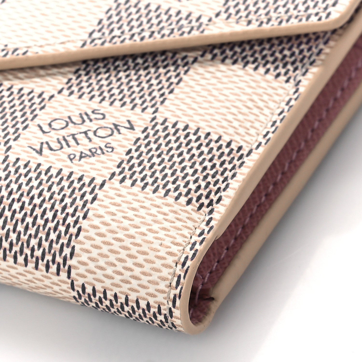 Louis Vuitton Damier Azur Victorine Wallet Rose Ballerine 8 of 9