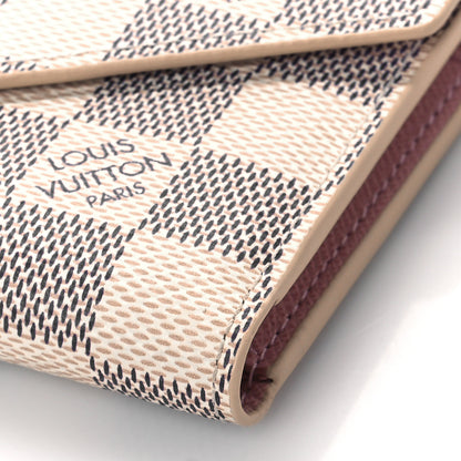 Louis Vuitton Damier Azur Victorine Wallet Rose Ballerine 8 of 9