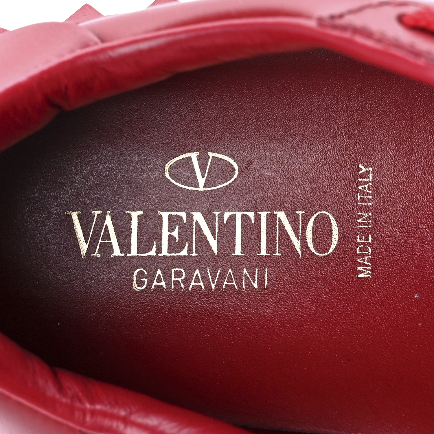 Valentino Garavani Calfskin Rockstud Untitled Open Sneakers 36.5 Red 7 of 8
