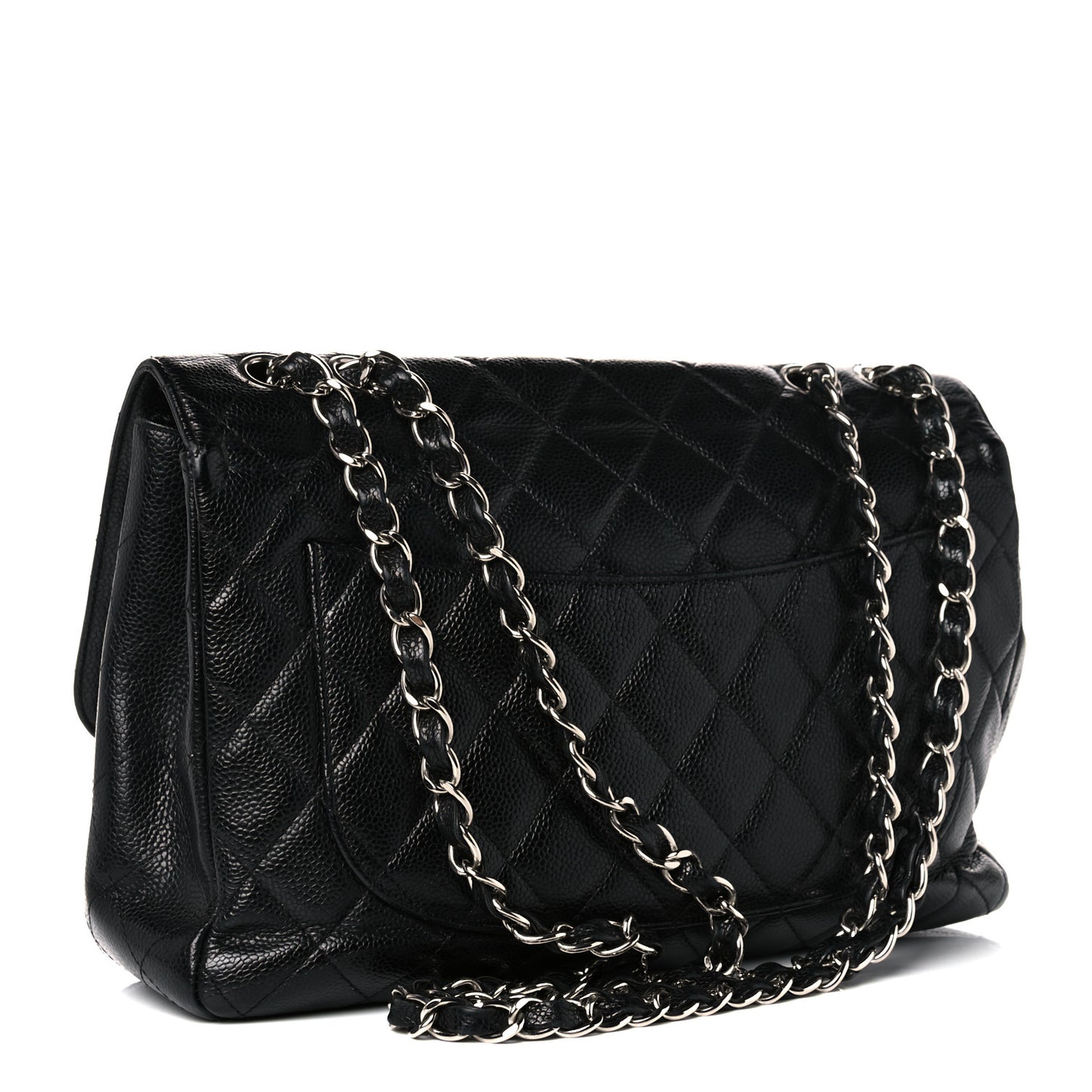 Caviar Quilted Jumbo Single Flap Black