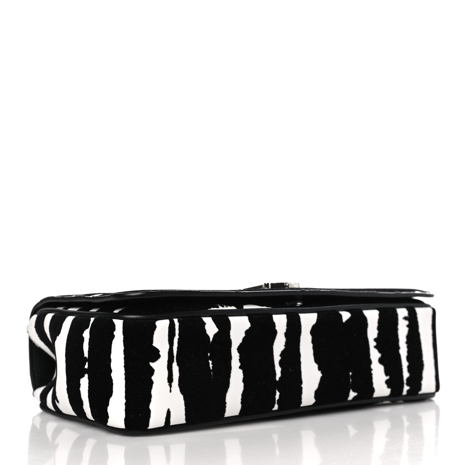 Burberry Calfskin Zebra Print Lola Bag Black White 4 of 9