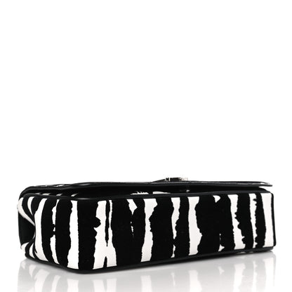 Burberry Calfskin Zebra Print Lola Bag Black White 4 of 9