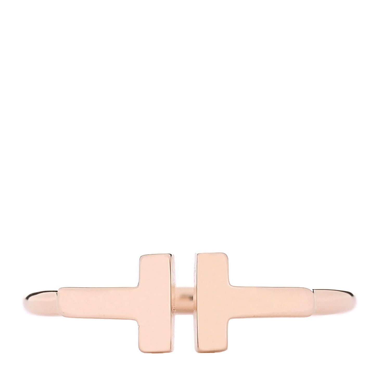 18K Rose Gold T Wire Ring 50 5.5
