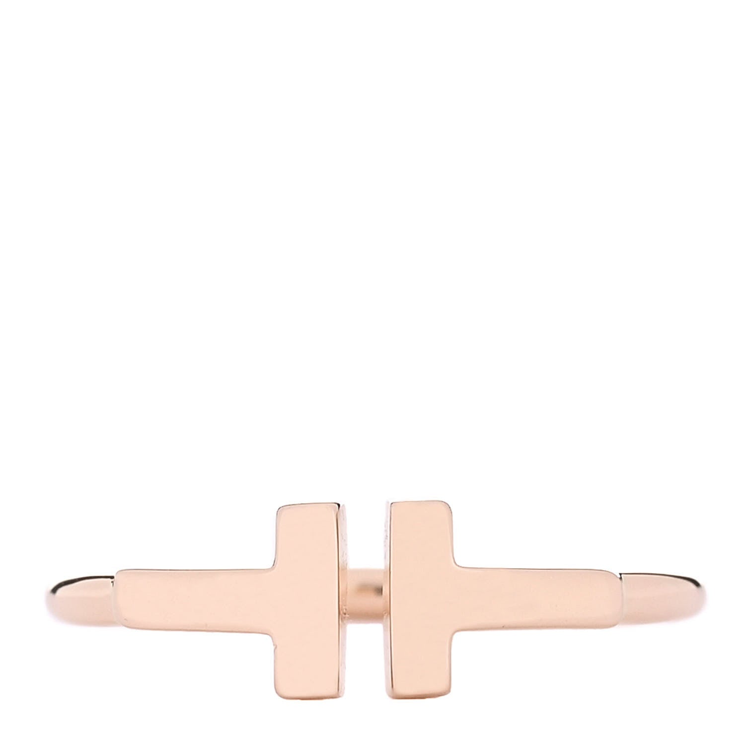 Tiffany 18K Rose Gold T Wire Ring 50 5.5 1 of 5