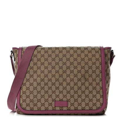 Gucci Monogram Convertible Diaper Bag Beige Peonia Flower 1 of 13