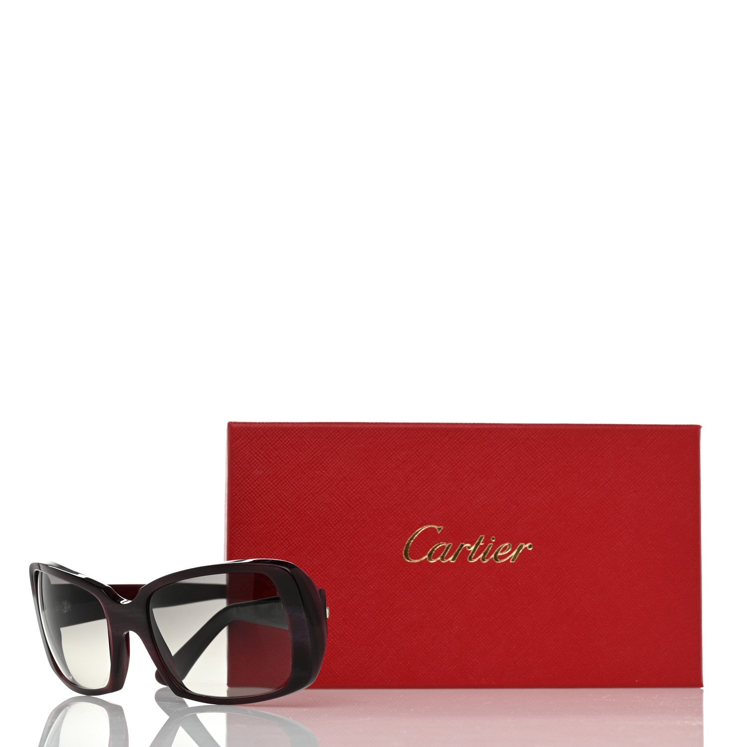 Cartier Square Cypris Sunglasses Burgundy 8 of 8