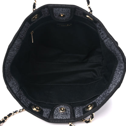 Chanel Lurex Boucle Small Deauville Tote Black 5 of 10