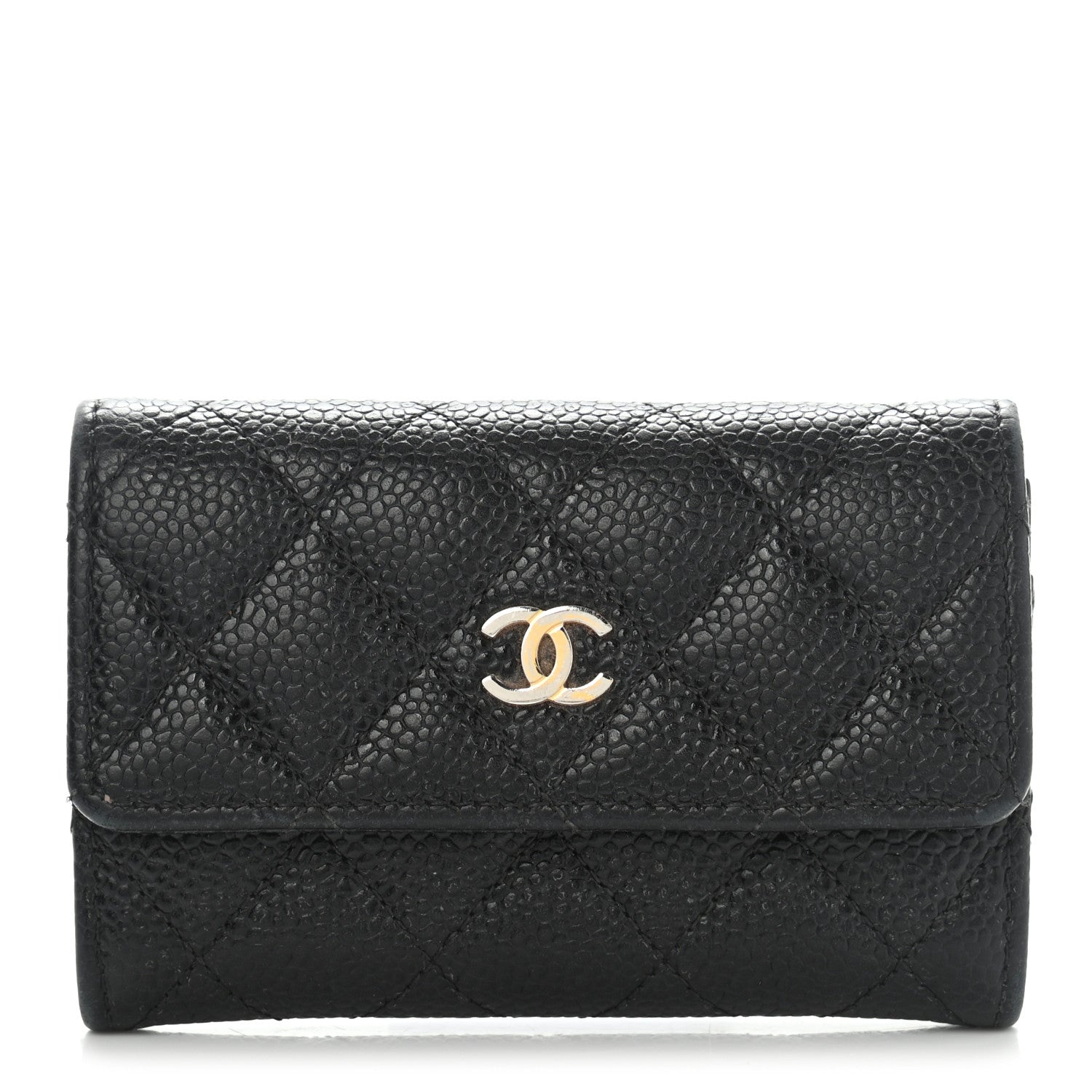 Chanel Caviar Quilted Flap Card Holder Black 1 of 17