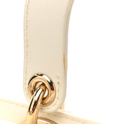 Christian Dior Lambskin Cannage Small My ABCDior Lady Dior White 12 of 12