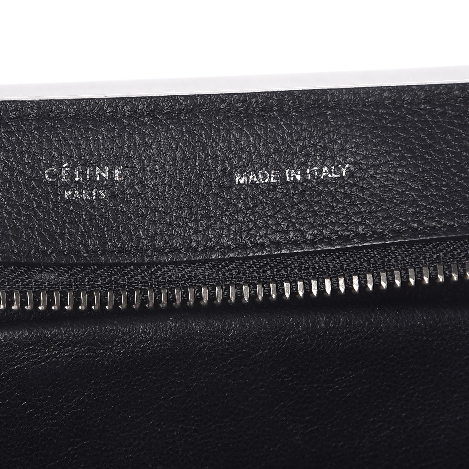 Celine Drummed Calfskin Suede Medium Trapeze Black 7 of 7