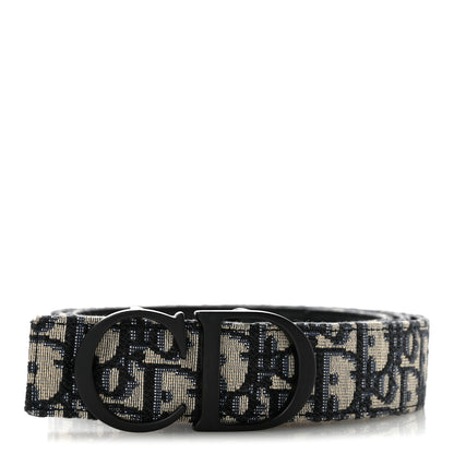 Christian Dior Oblique 35mm Belt 100 40 Blue Multi 1 of 7