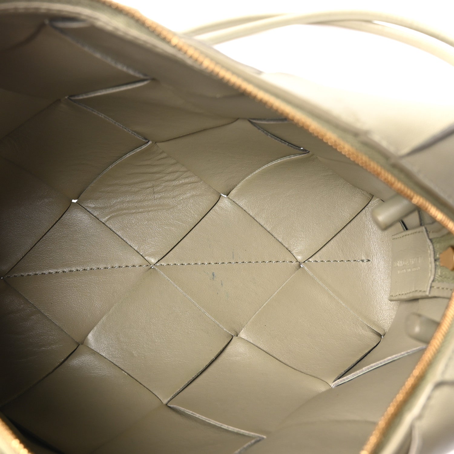 Bottega Veneta Lambskin Maxi Intrecciato Small Cassette Camera Bag Travertine 5 of 9