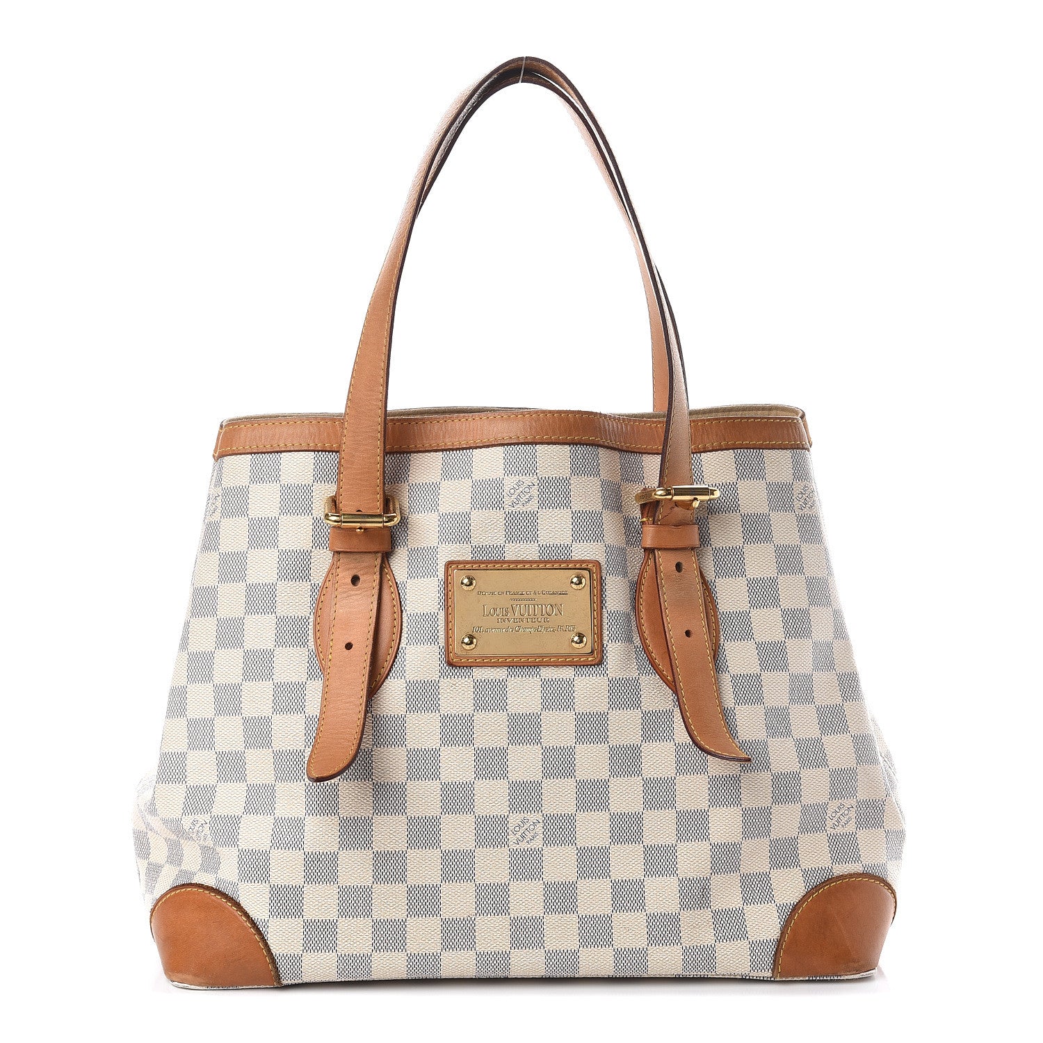 Louis Vuitton Damier Azur Hampstead MM 1 of 8