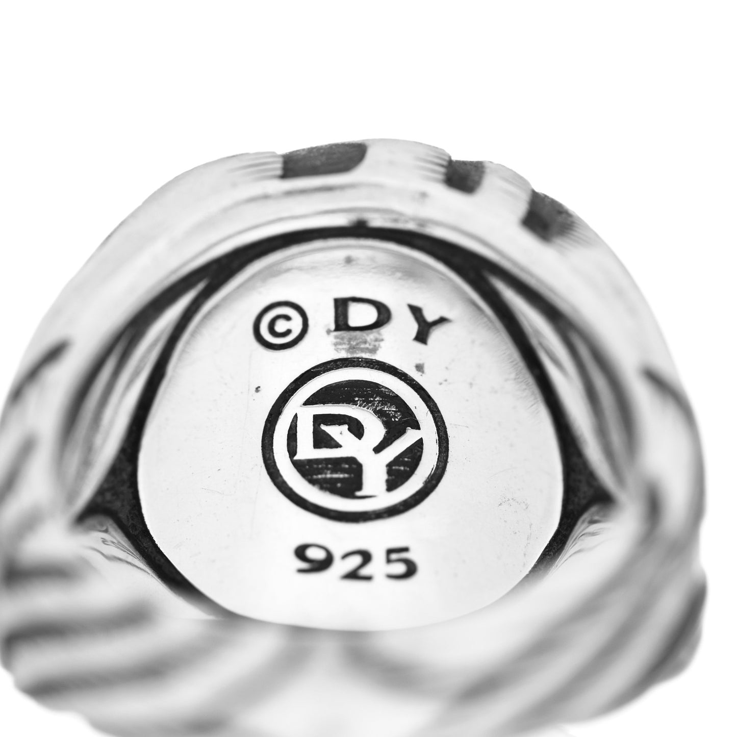 Sterling Silver Ironwood Signet Ring 58 8.5