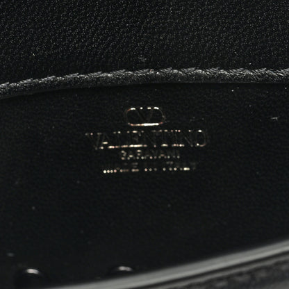 Valentino Garavani Vitello Chess Mini Rockstud Flip Lock Crossbody Bag Black White 6 of 8