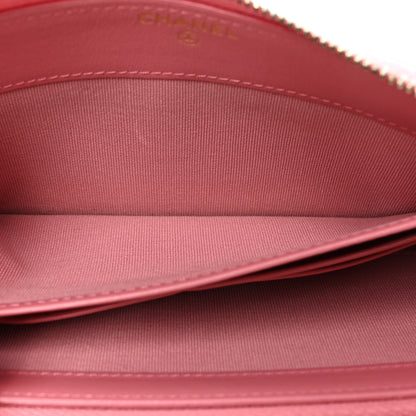 Chanel Caviar Quilted Large Gusset Zip Around Wallet Pink 9 of 19