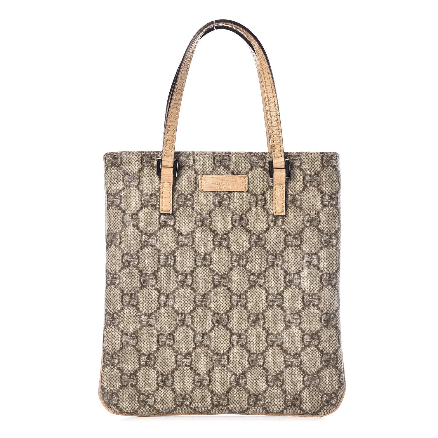 Gucci GG Supreme Monogram Mini Vertical Tote Beige 1 of 15