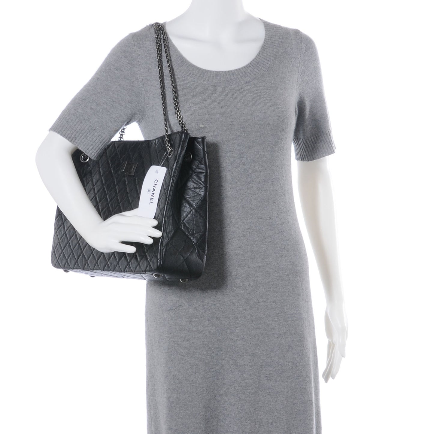 Aged Calfskin Reissue 2.55 Tote Black