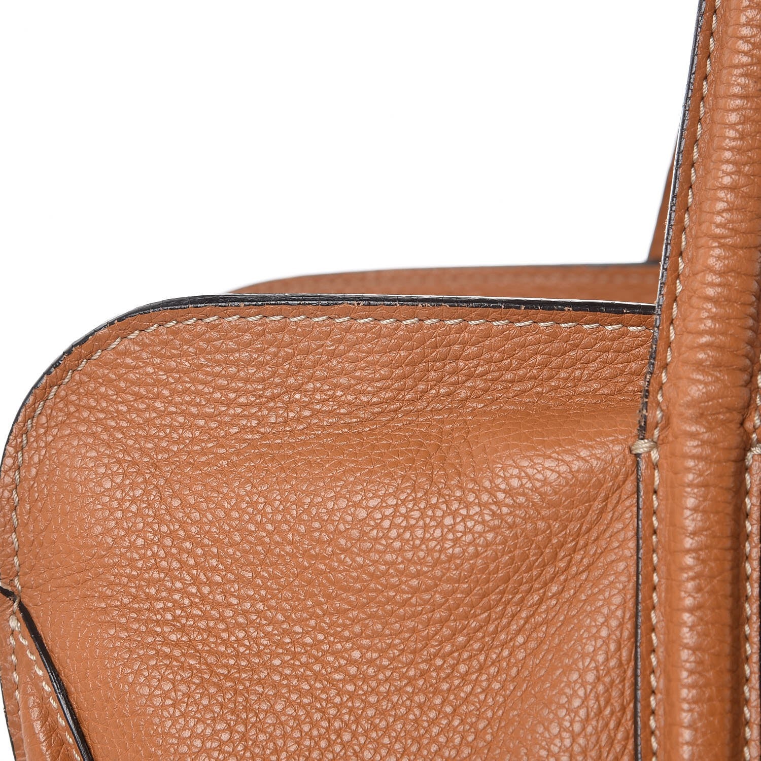 Alexander McQueen Pebbled Calfskin Large Skull Padlock Zip Around Tote Camel 15 of 24