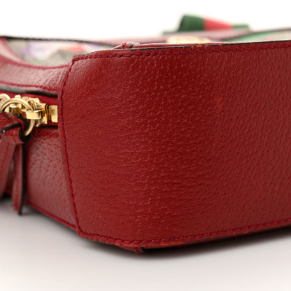 Gucci GG Supreme Monogram Flora Web Small Ophidia Top Handle Shoulder Bag Hibiscus Red 10 of 23