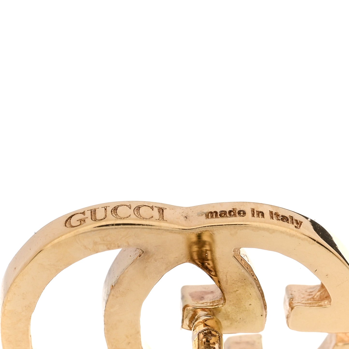18K Yellow Gold Running G Stud Earrings