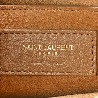 Saint Laurent Suede Sorbonne Medium Shoulder Bag Natural Tan 7 of 11
