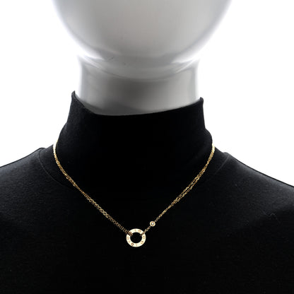 Cartier 18K Yellow Gold 2 Diamond LOVE Necklace 2 of 5