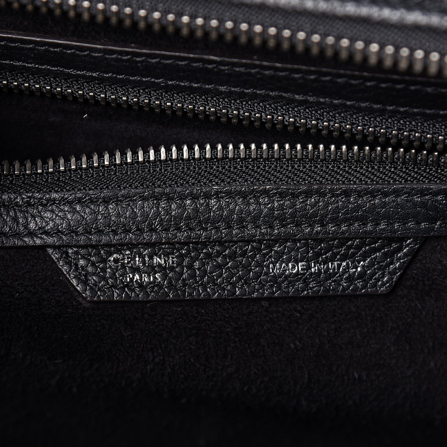 Drummed Calfskin Mini Luggage Black