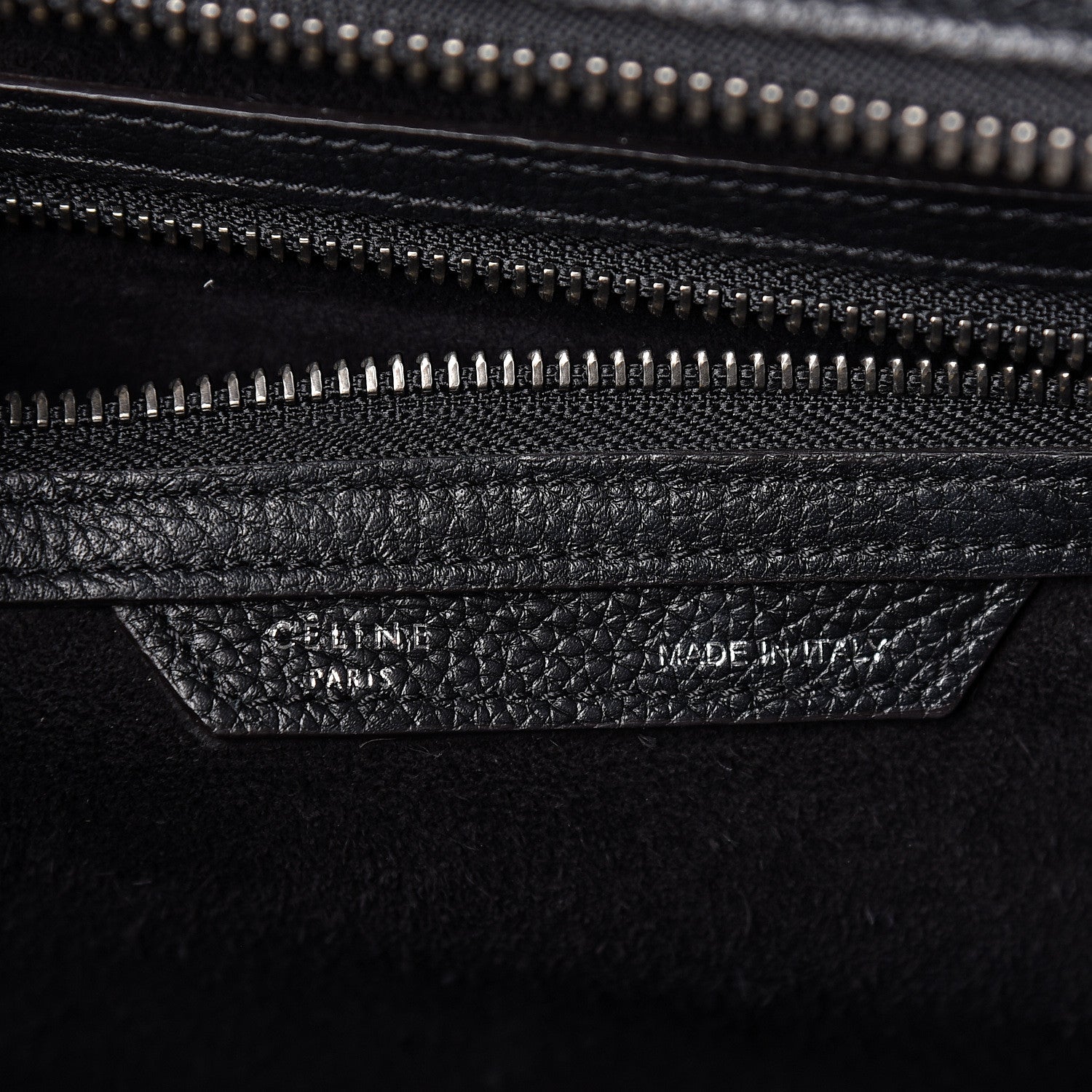 Celine Drummed Calfskin Mini Luggage Black 6 of 9