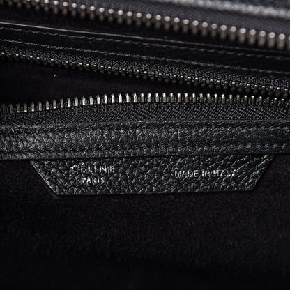 Celine Drummed Calfskin Mini Luggage Black 6 of 9