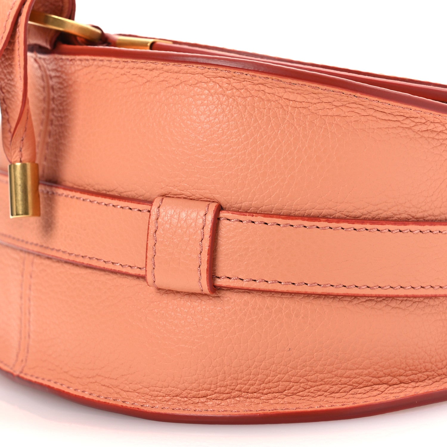 Chloe Grained Calfskin Small Marcie Saddle Bag Wood Rose 11 of 12