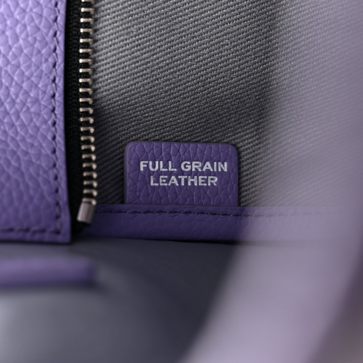 Grained Calfskin Small The Tote Bag Purple