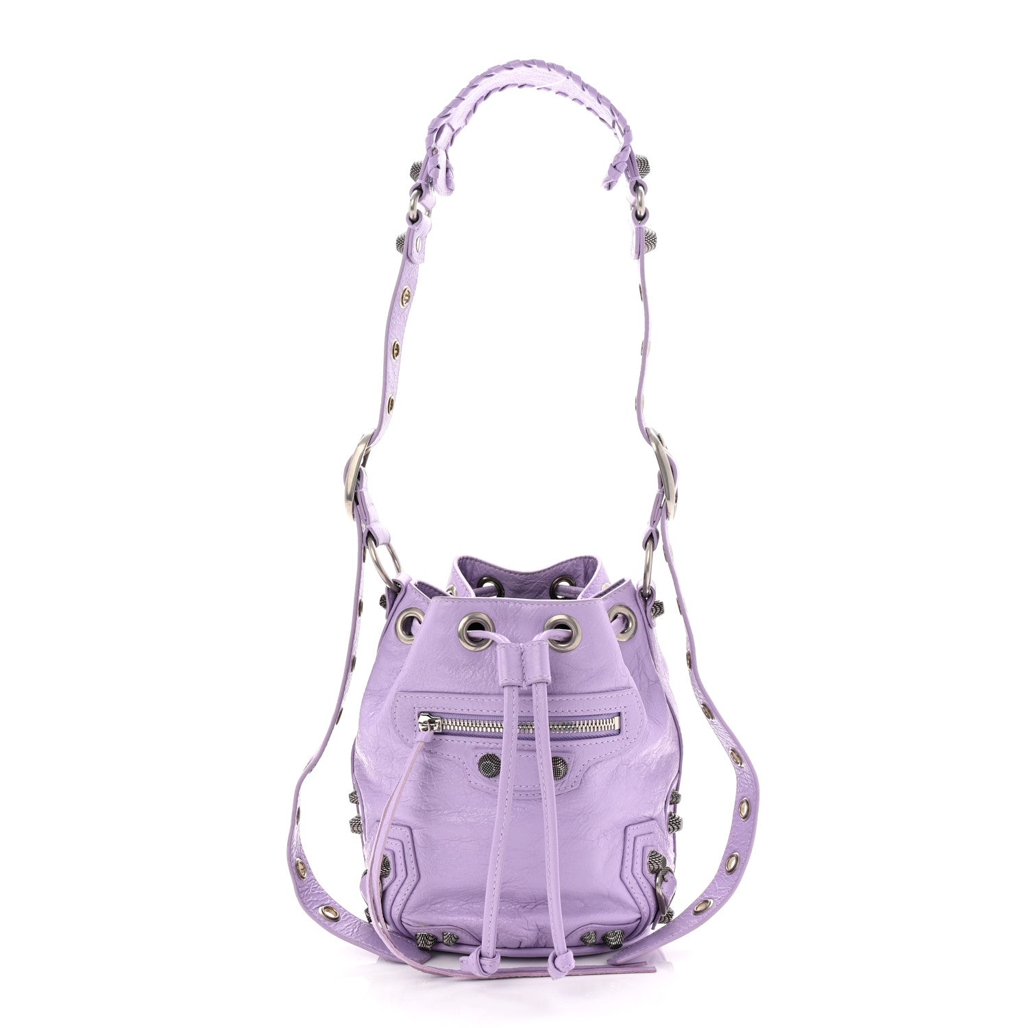 Balenciaga Agneau Arena Le Cagole Bucket Bag XS Lilac 1 of 11