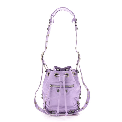Balenciaga Agneau Arena Le Cagole Bucket Bag XS Lilac 1 of 11
