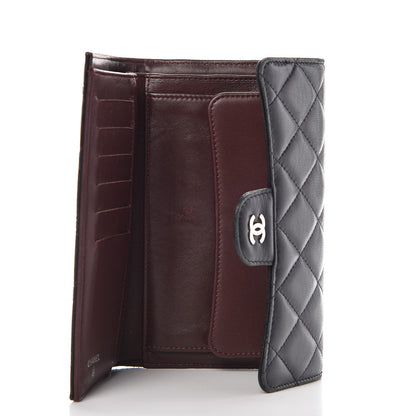 Chanel Lambskin Quilted Large Flap Wallet Black 5 of 10