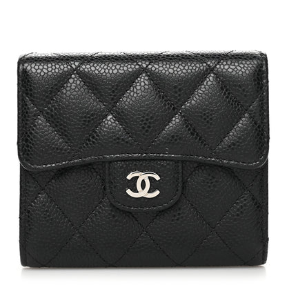 Chanel Caviar Quilted Compact Flap Wallet Black 1 of 12