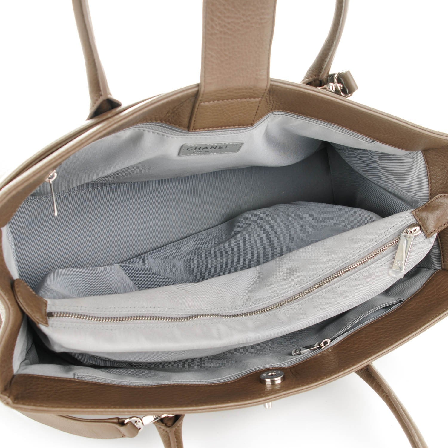 Chanel Deerskin Cerf Executive Shopper Tote Brown 5 of 8