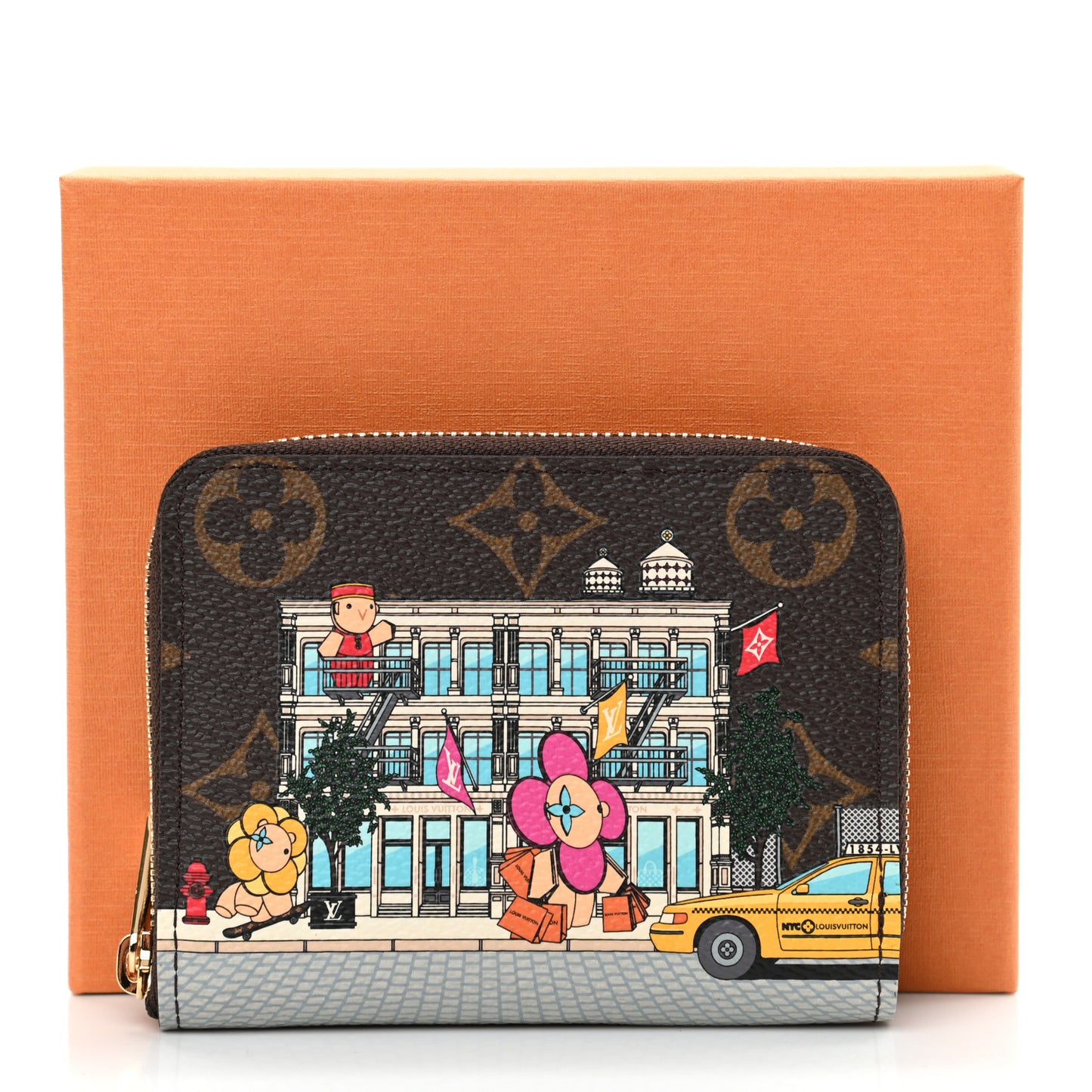 Monogram 2022 Christmas Animation New York Soho Zippy Coin Purse Yellow