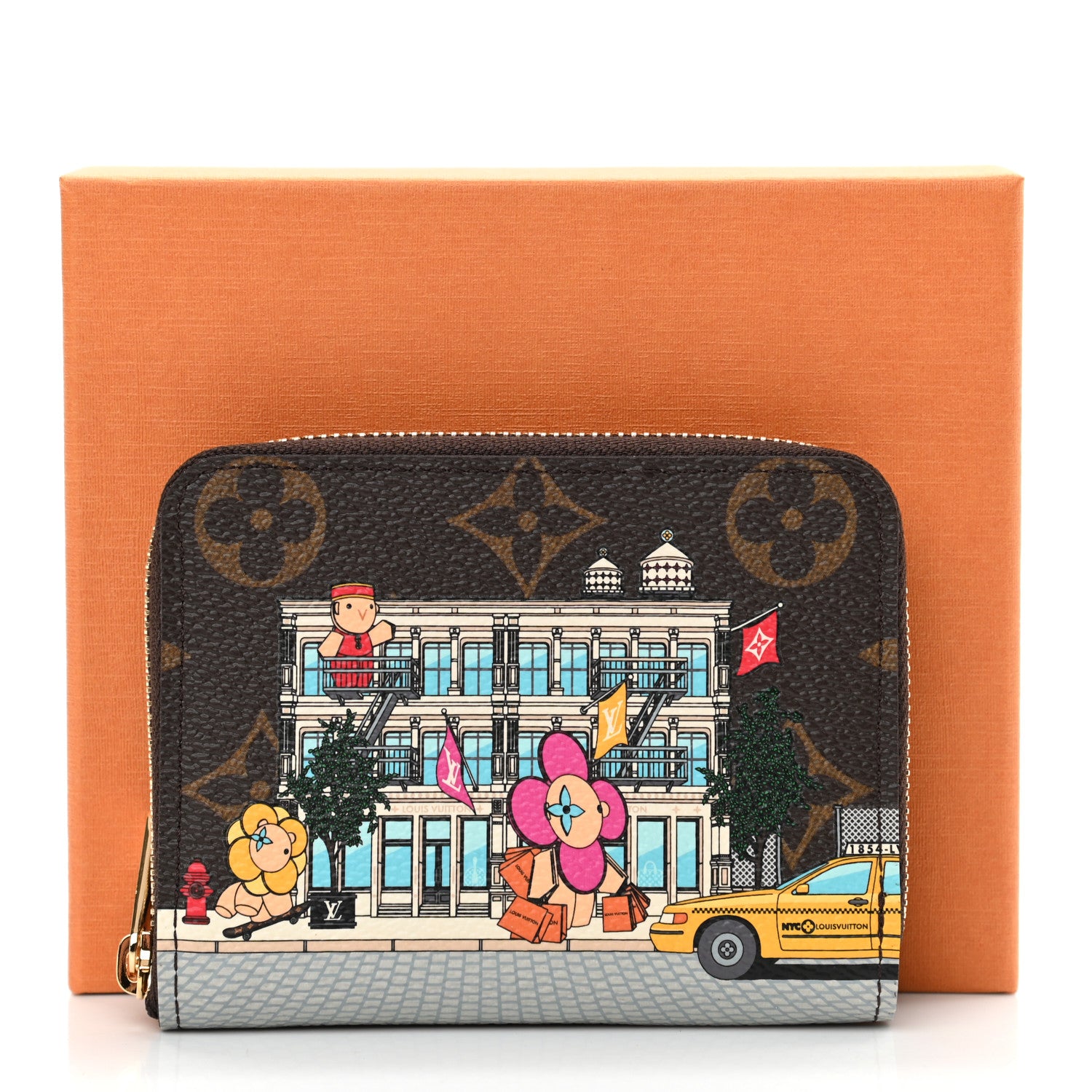 Louis Vuitton Monogram 2022 Christmas Animation New York Soho Zippy Coin Purse Yellow 7 of 7