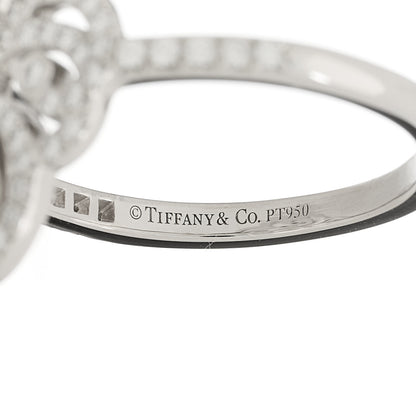 Tiffany Platinum Diamond Enchant Double Heart Ring 58 8.25 4 of 5