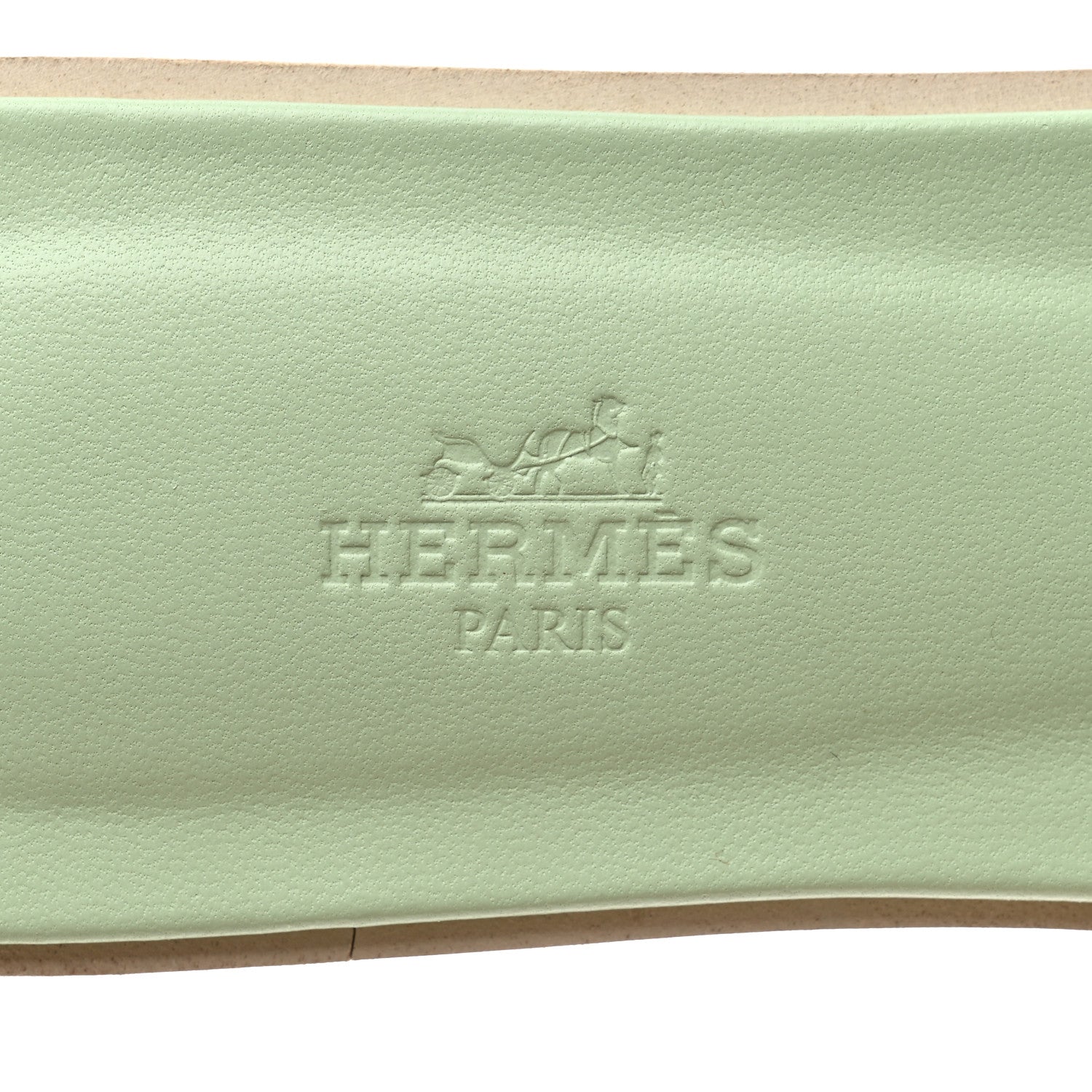 Hermes Epsom Oran Sandals 39.5 Vert Jade 7 of 9