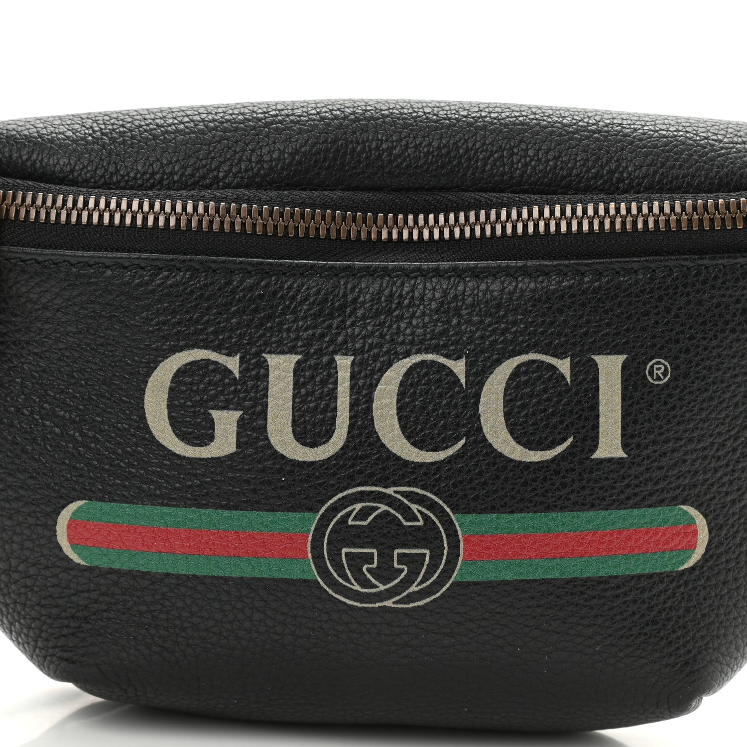Gucci Grained Calfskin Small Logo Belt Bag Black 10 of 12