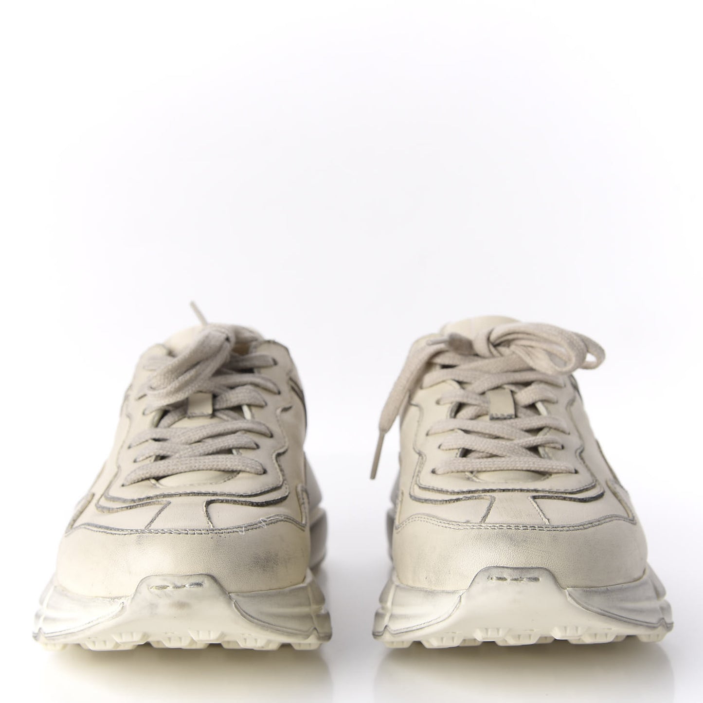 Soft Calfskin Womens Rhyton Sneakers 38 Ivory