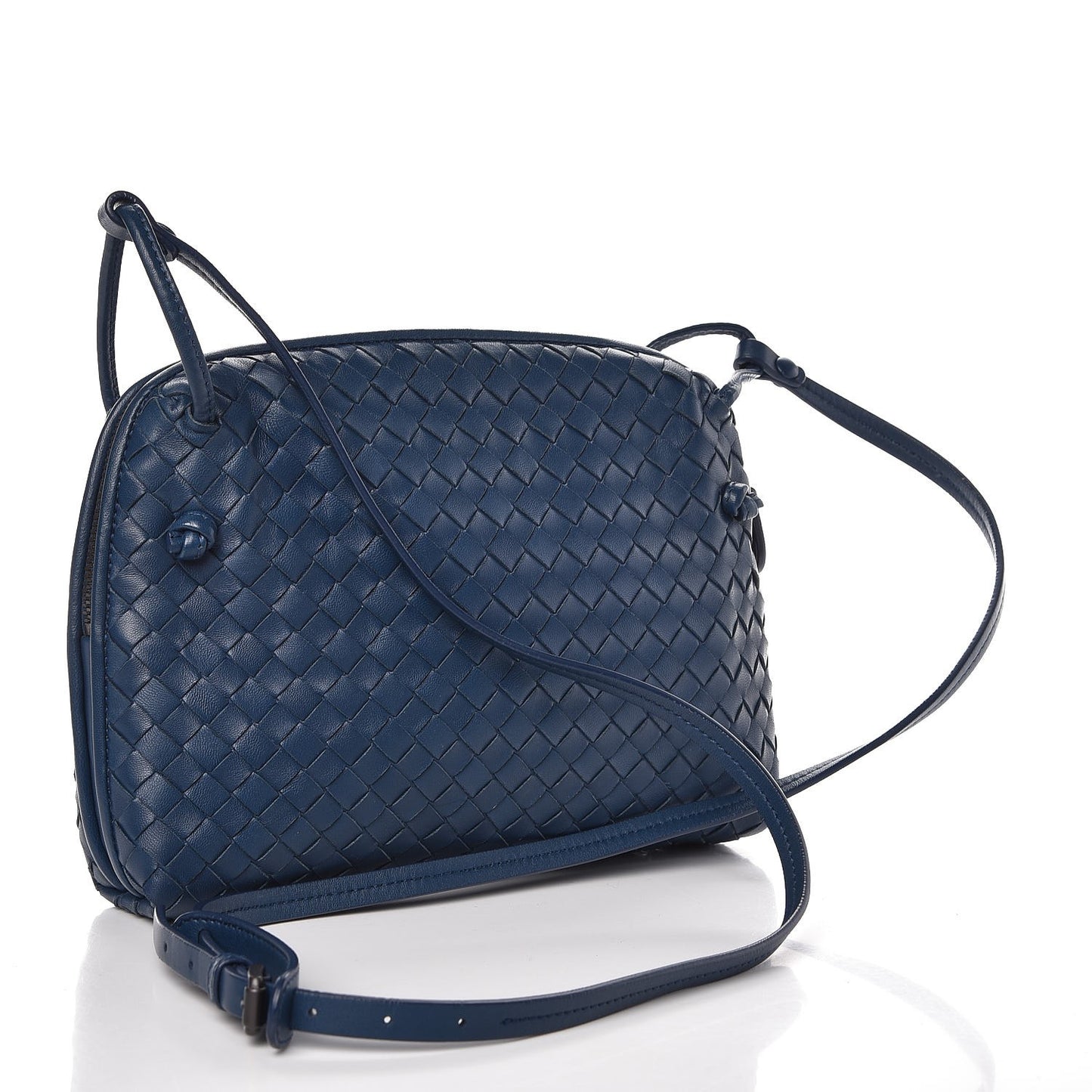 Nappa Intrecciato Pillow Crossbody Messenger Atlantic