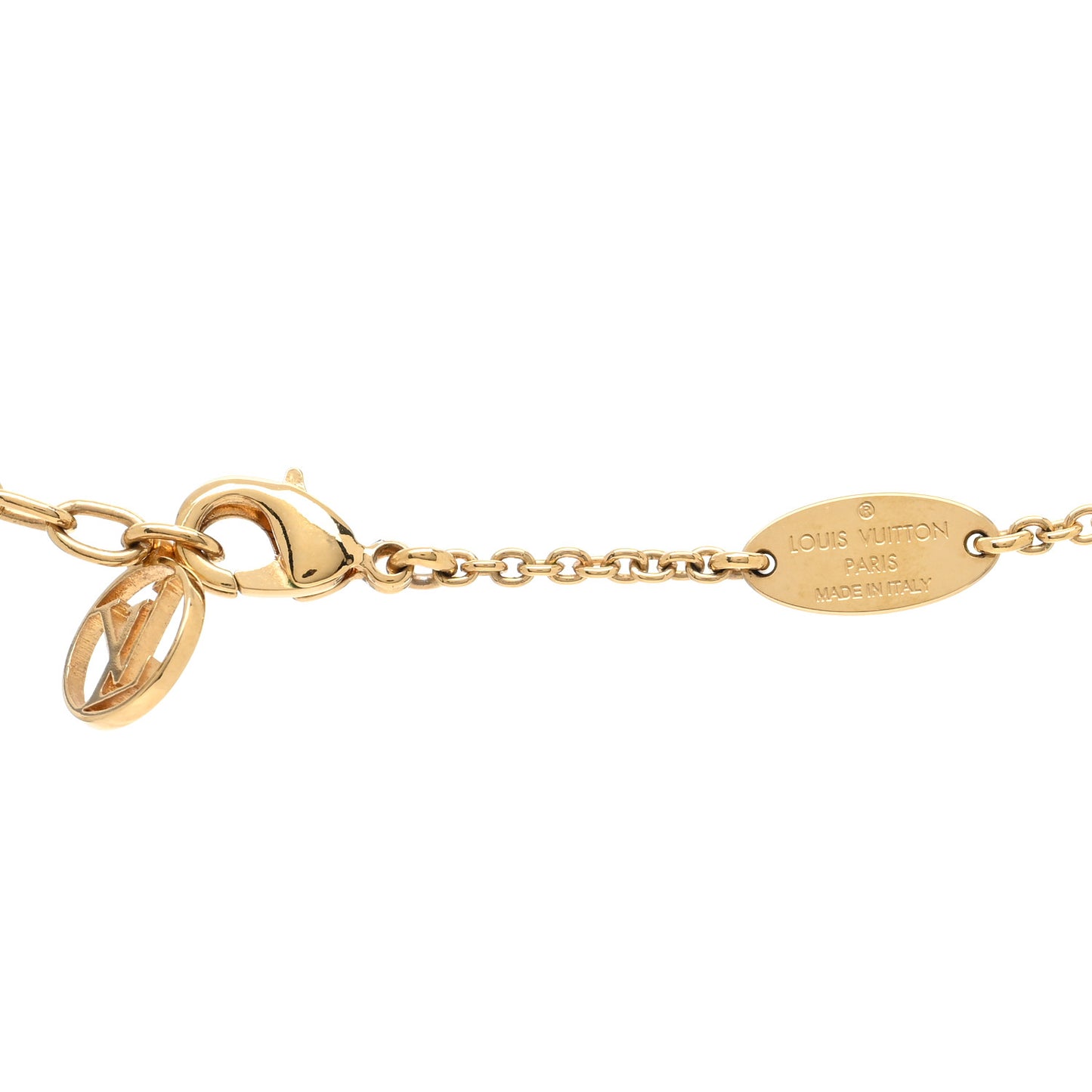 Crystal Loulougram Necklace Gold