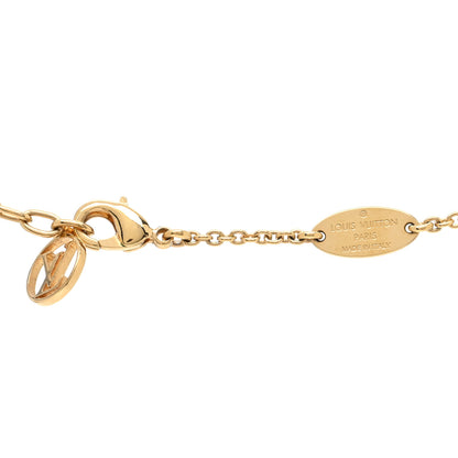 Louis Vuitton Crystal Loulougram Necklace Gold 4 of 4