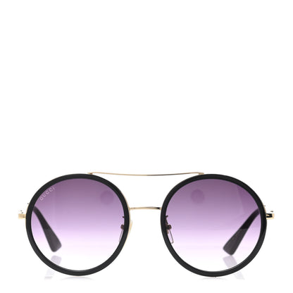 Gucci Metal Round Frame Sunglasses GG0061S Black 2 of 4